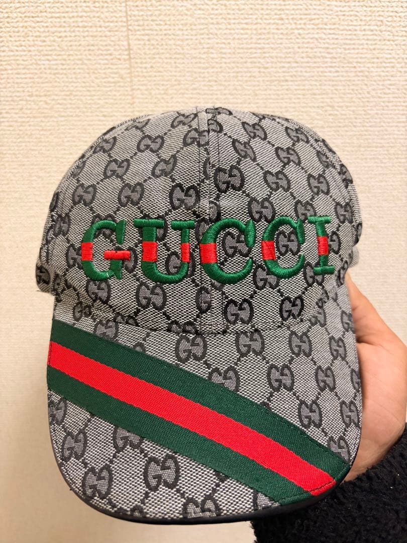 GUCCI グッチ GGキャンバス キャップ シェリーライン ロゴ刺繍