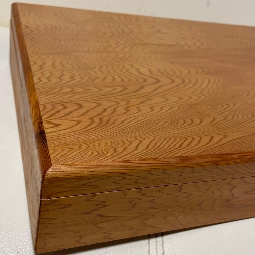 屋久杉工芸 書道具 硯箱 文箱 筆箱 木箱 千年の齢 二段