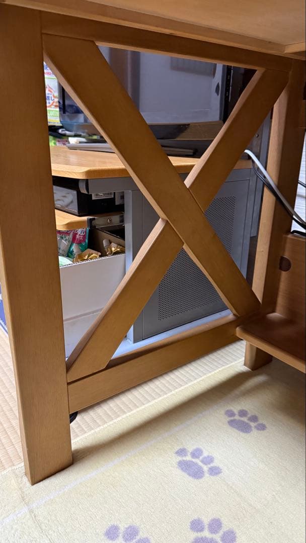 さるっち/カリモク　学習机　①机•本棚セット