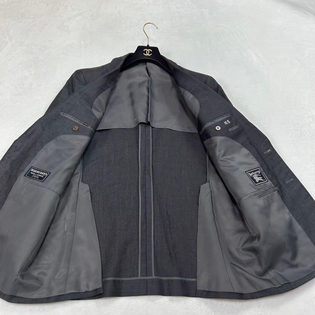 I297 XL バーバリー モヘア混 スーツ上下 グレー メンズ