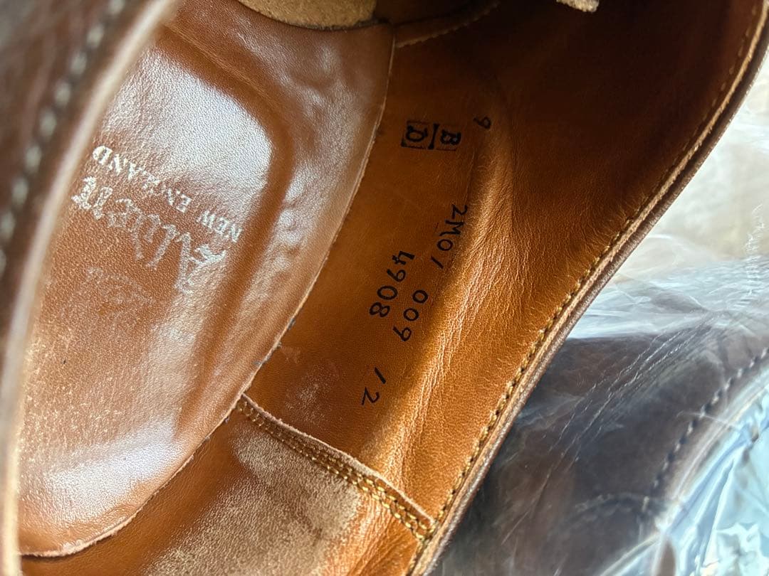 ALDEN 4908 ミリタリーラスト プレーントゥ ワークシューズ グレイン