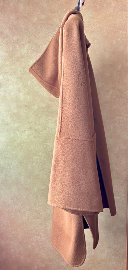 【訳あり】Spick & Span ウール100％ フード コート キャメル　S