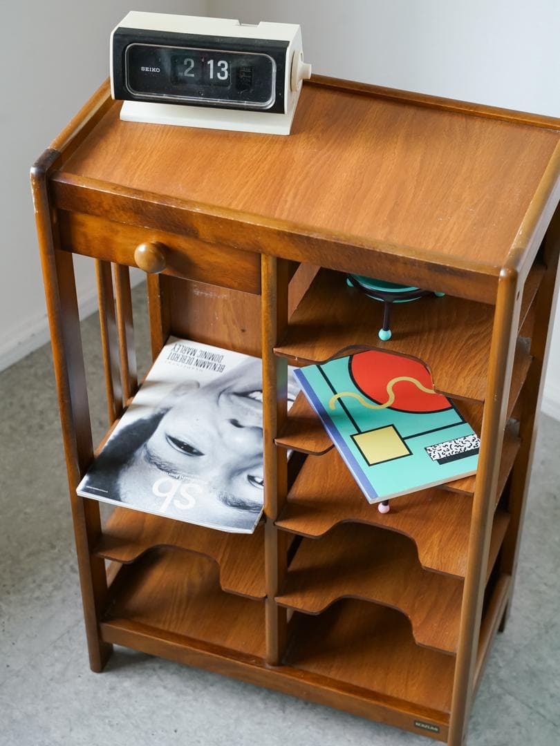 80's \"KOIZUMI\" ヴィンテージ 木製棚/ラック 収納 古道具 モダン