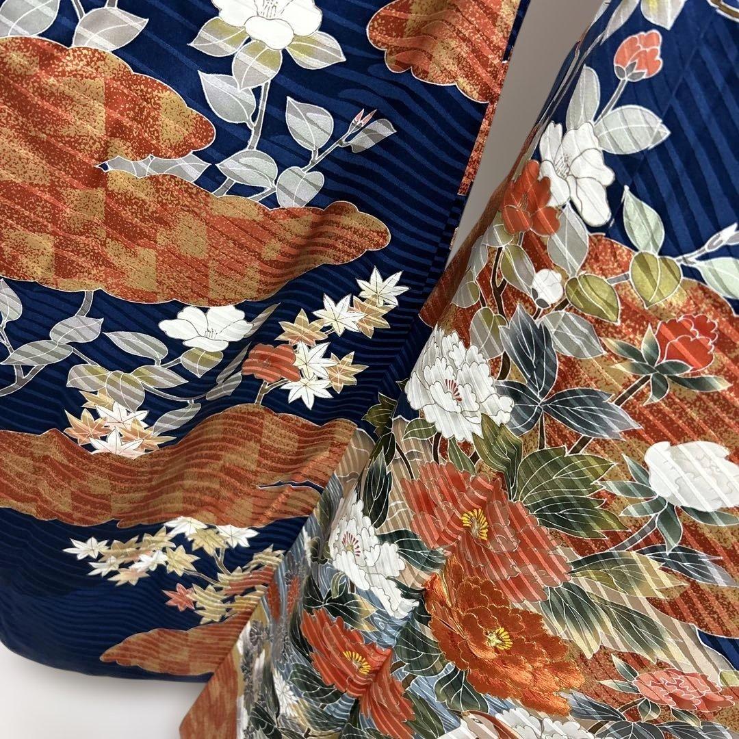 数回使用のみ　パールトーン加工正絹振袖フルセット　豪華金彩　金刺繍　成人式