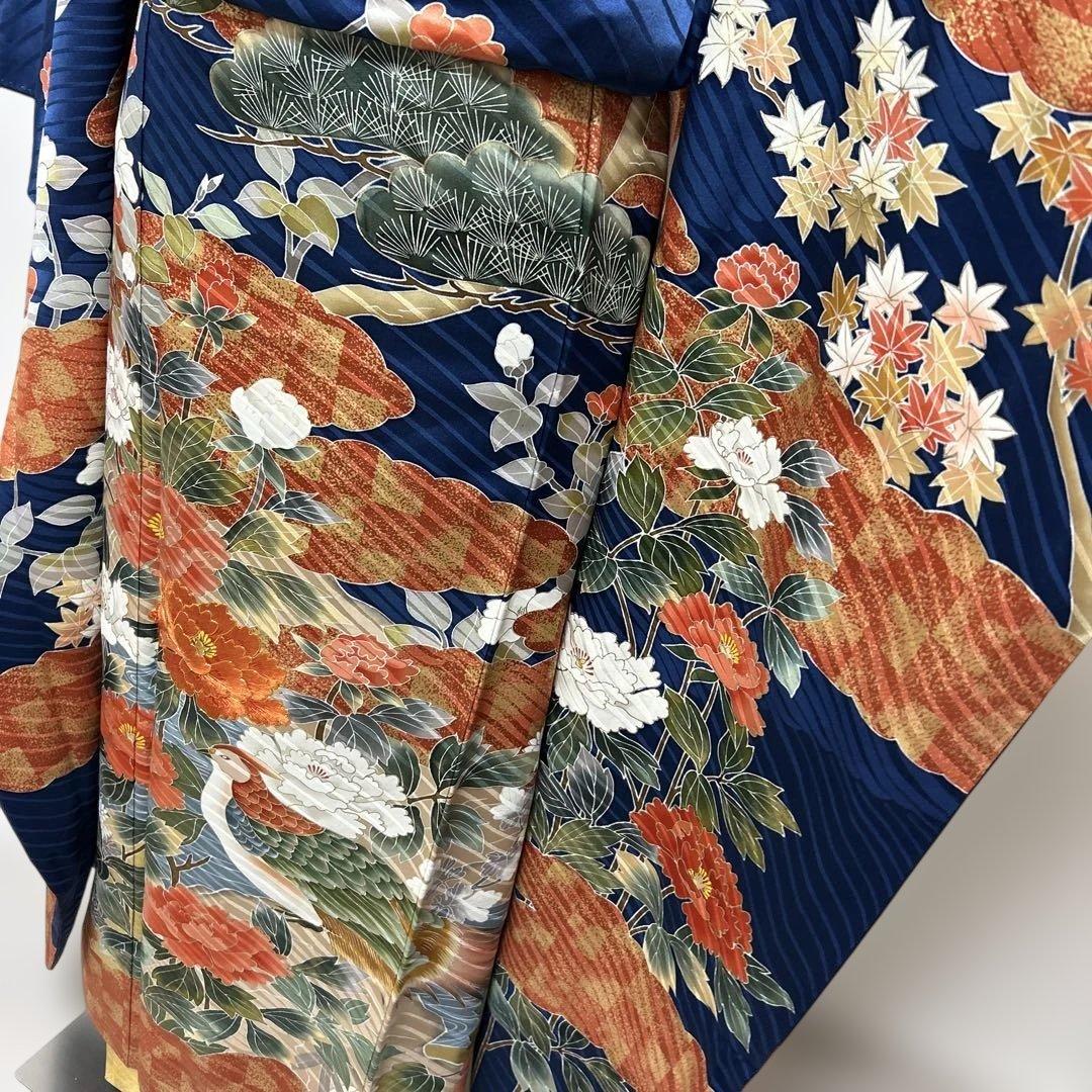 数回使用のみ　パールトーン加工正絹振袖フルセット　豪華金彩　金刺繍　成人式