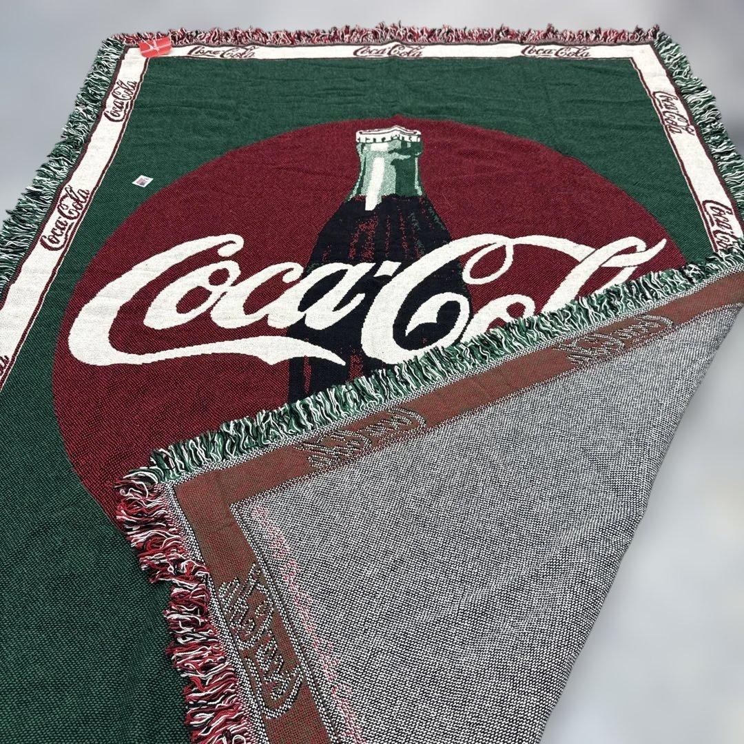 デッドストック　コカコーラ　マルチカバー　ソファカバー　ラグ　175x123