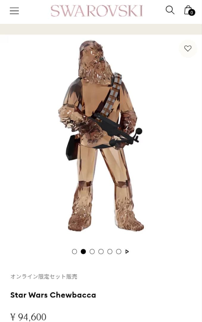 【新品♥希少】スワロフスキー スターウォーズ Chewbacca チューバッカ