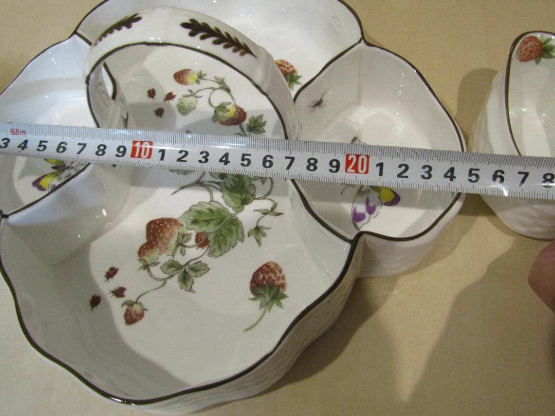 イギリス　コールポート　アンティーク　ストロベリーバスケット