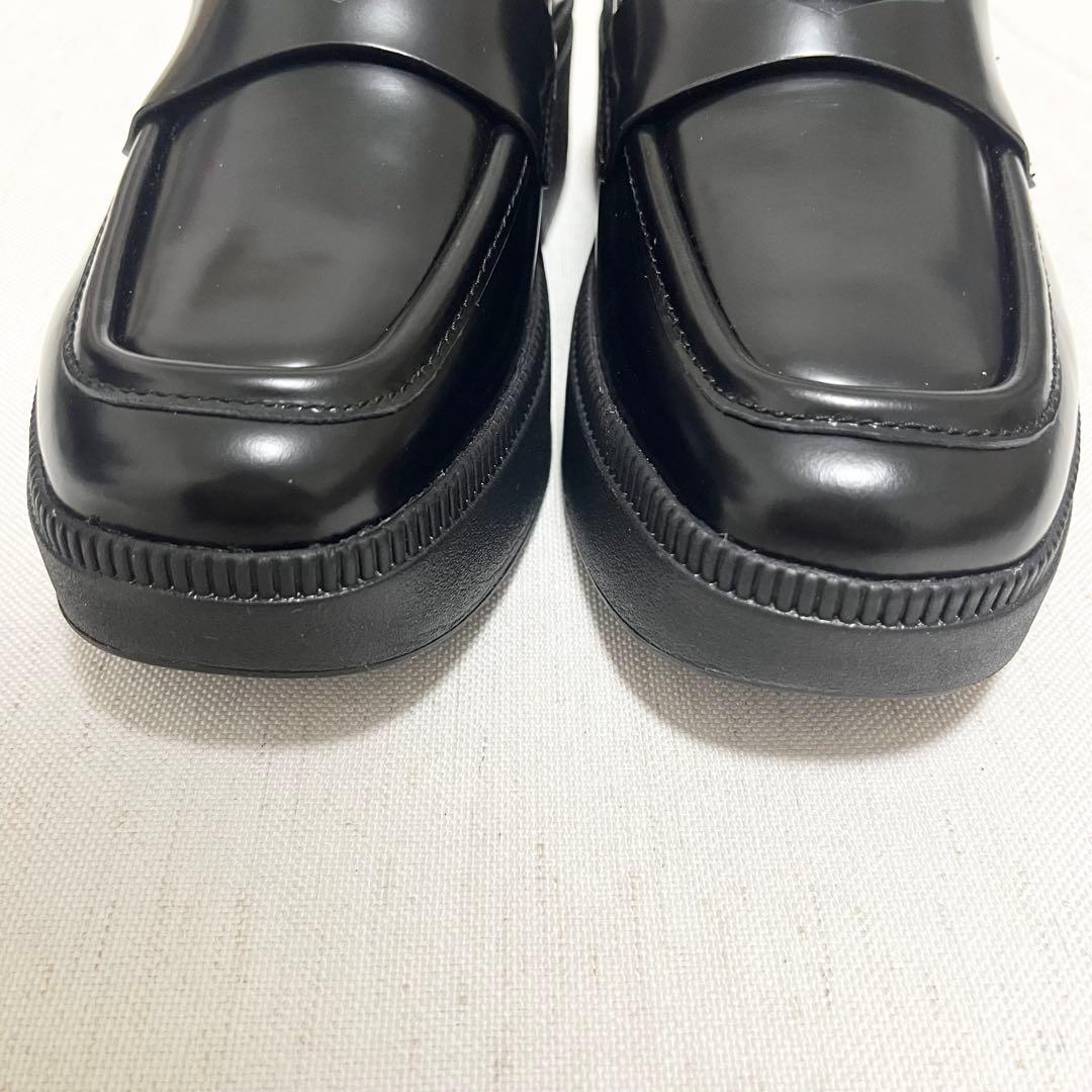 【極美品】fitflop レザー　厚底　ローファー　HY2 軽量　黒　23cm