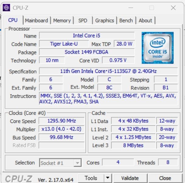 Dell Vostro 5301 Core i5 8GB 新品バッテリーに交換済