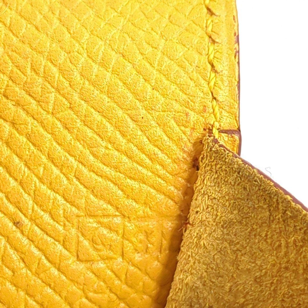 HERMÈS イエローレザー ペンケース　筆箱　C型刻印