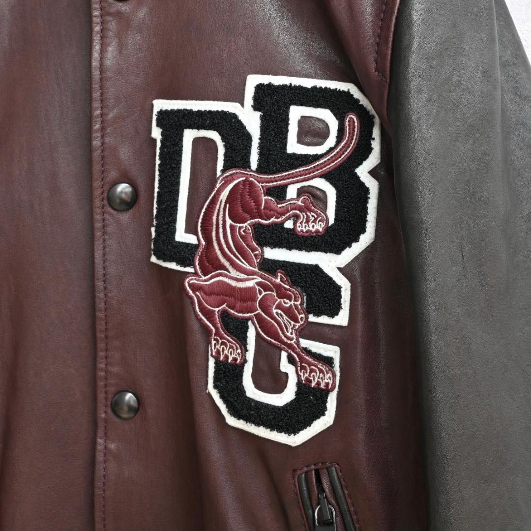 高級ライン&本革✨DIESEL BLACKGOLD スタジャン 44 パッチ付