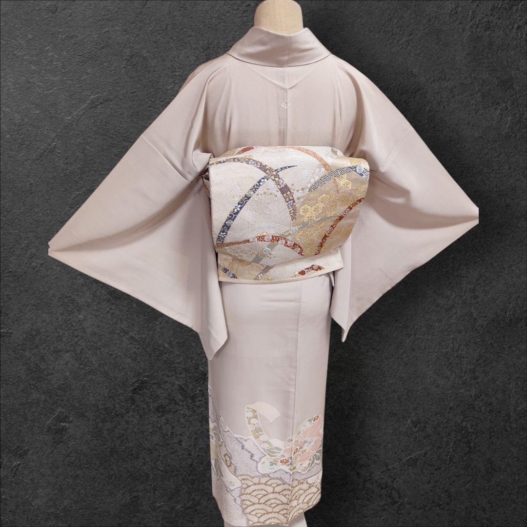 ❰6542❱ フルセット　色留袖　松竹梅　絞り　袋帯　帯締め　帯揚げ　正絹　着物