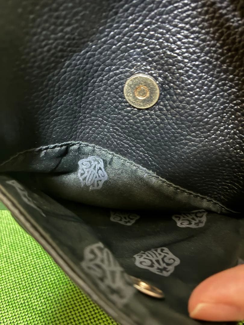 クロムハーツ レザー ショルダーバッグ　百合