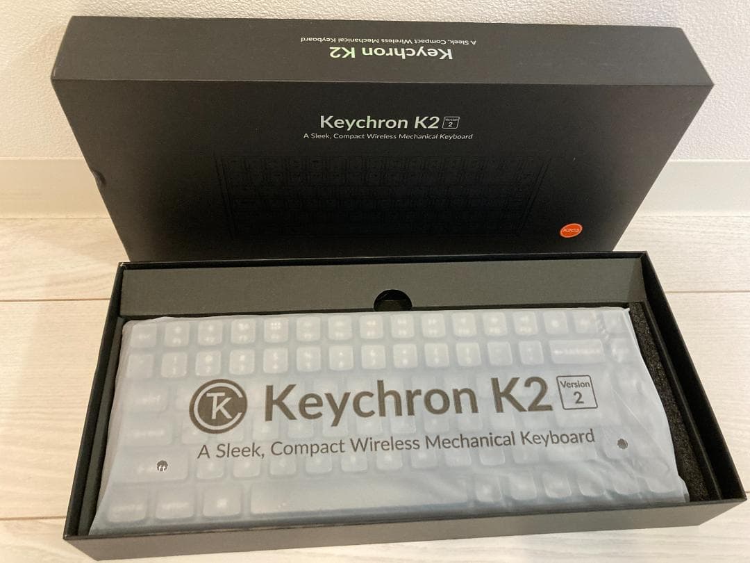 Keychron K2 茶軸 RGBアルミ（KSAキーキャップ・パームレスト付）