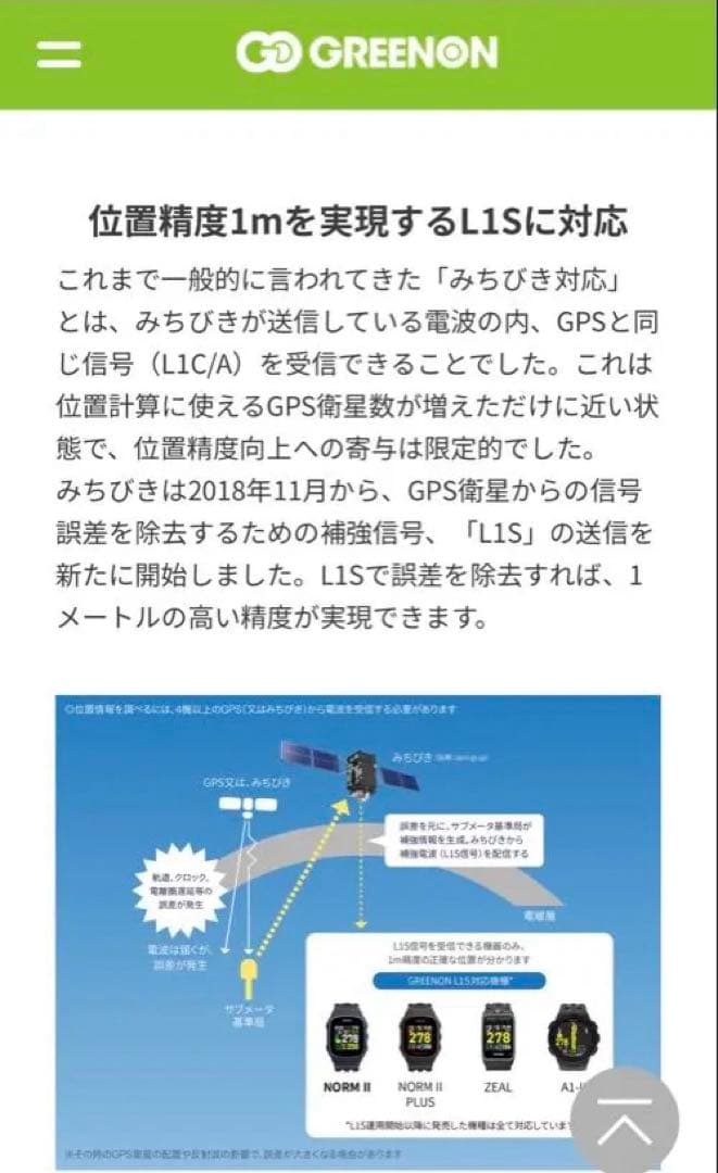 ゴルフウォッチ グリーンオン ノルムII ブラック