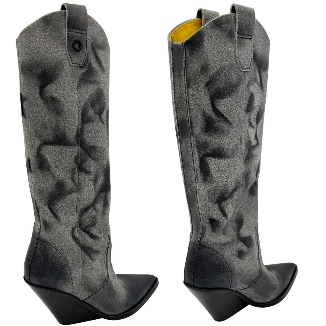 DIESEL ディーゼル ウェスタンブーツ 総柄 38