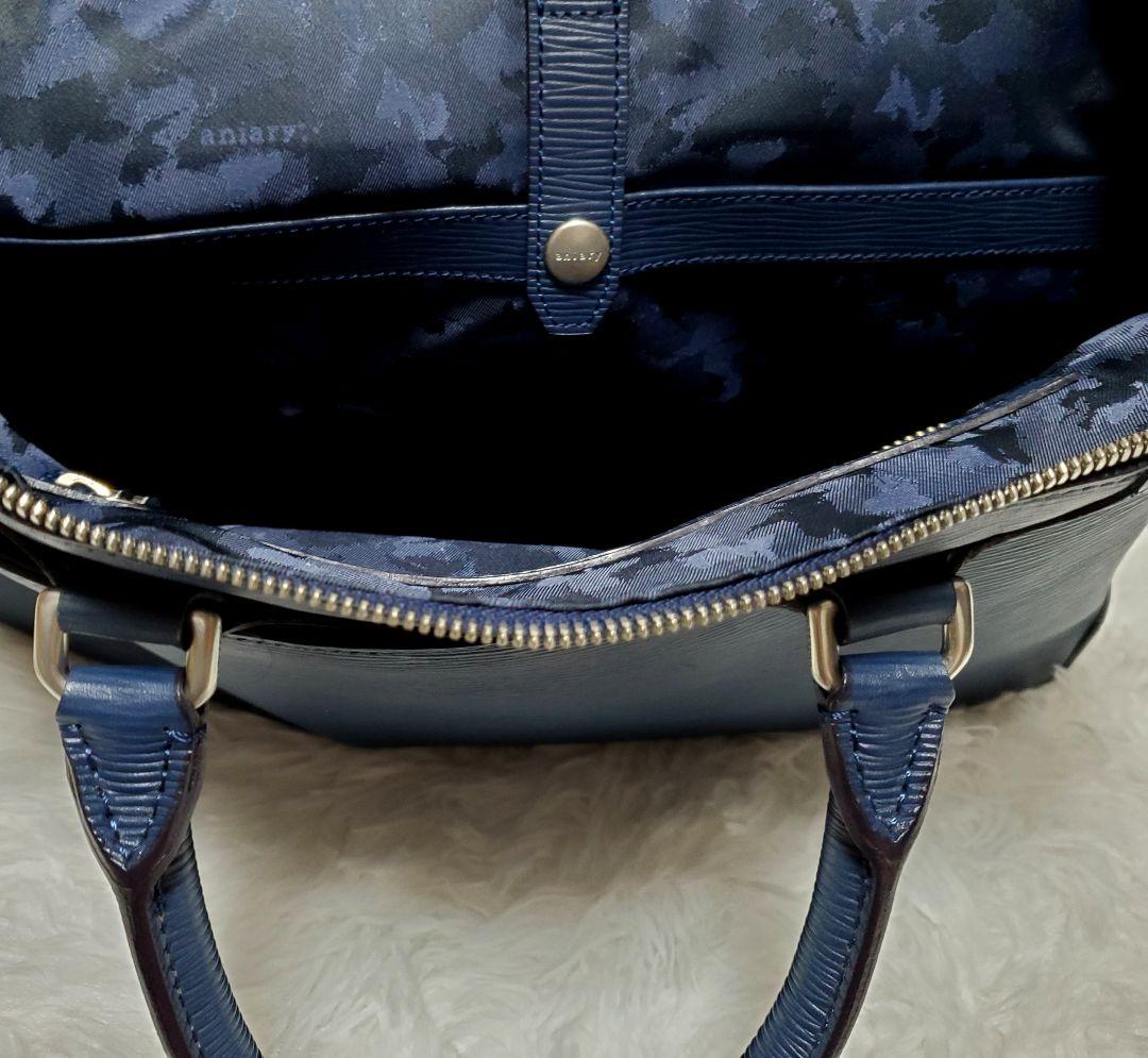 美品✨アニアリ　ビジネスバッグ　ブリーフケース　ネイビー　kaz1113