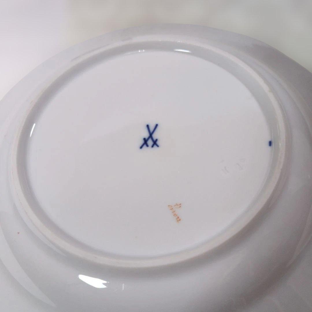 未使用品 Meissen マイセン 花のブーケと昆虫 プレート2枚