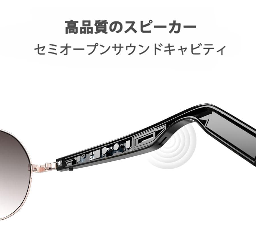ワイヤレスオーディオサングラス スマートグラスBluetoothスマートメガネ