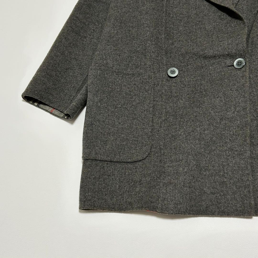 ✨希少 大きいサイズ バーバリー カシミヤ ウール ダブルフェイスコート