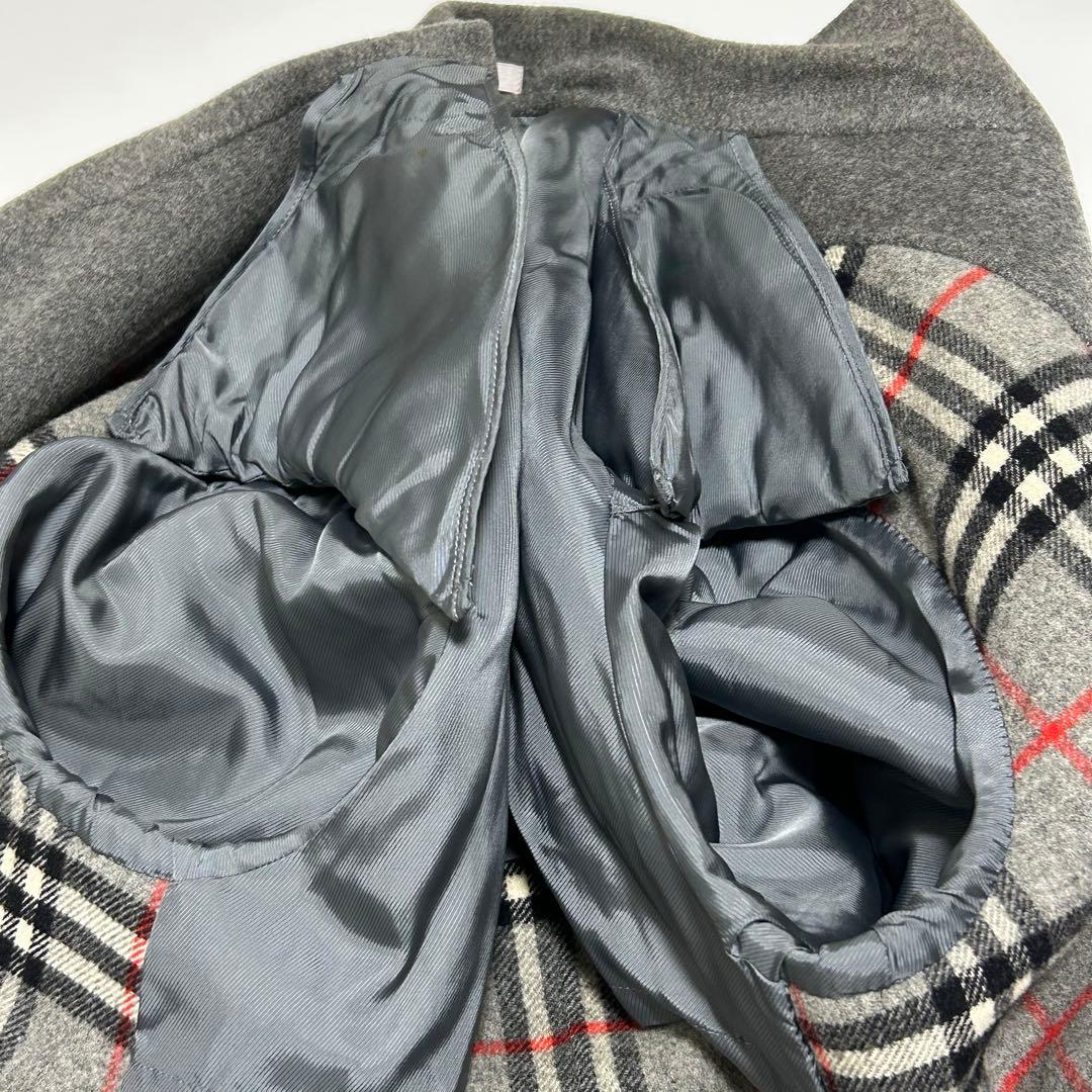 ✨希少 大きいサイズ バーバリー カシミヤ ウール ダブルフェイスコート