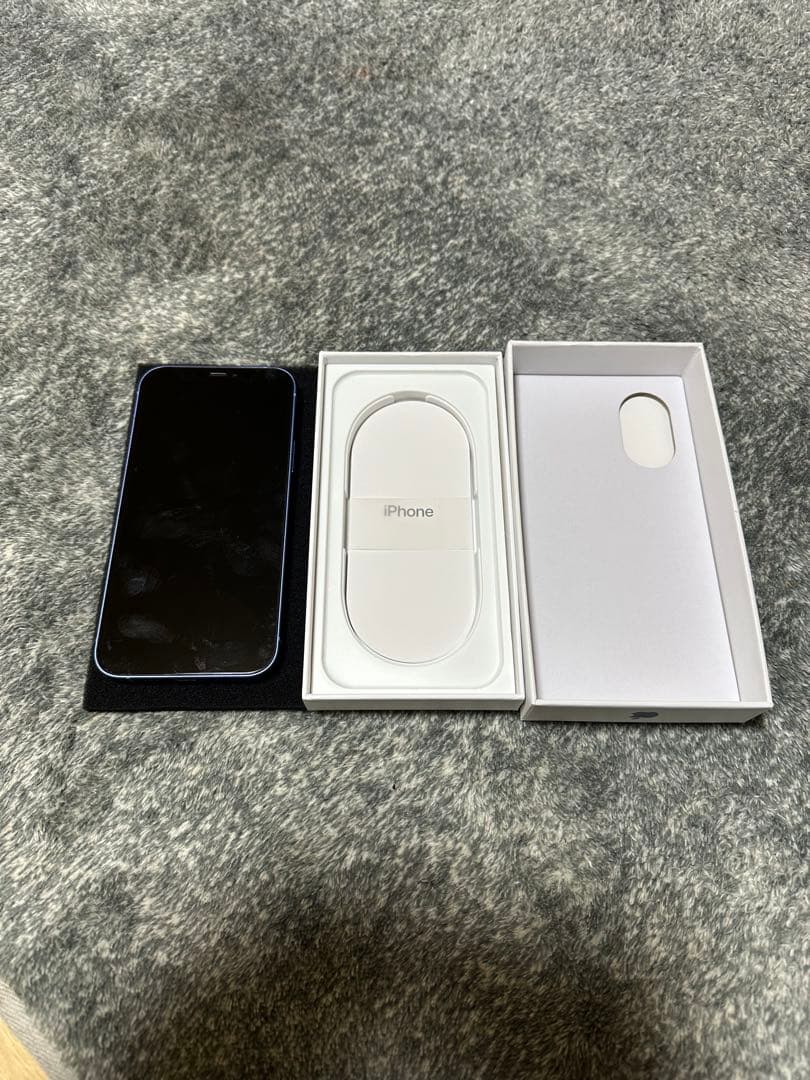 iPhone 12 本体 iPhone 16風カスタムボディ（ブルー）