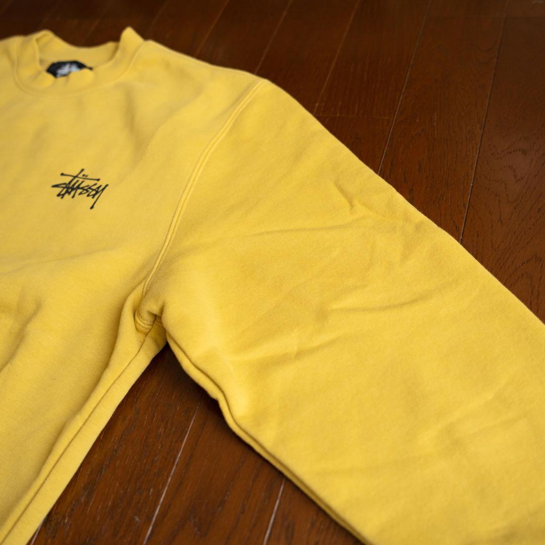 stussy 両目ロゴ　イエロー　トレーナー