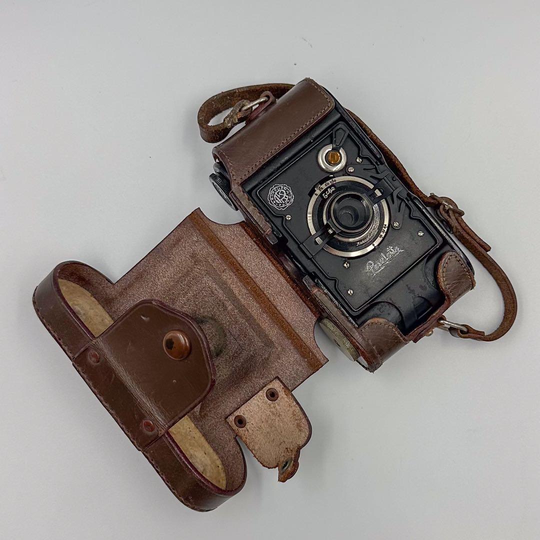 【希少・美品】Pearlette 折りたたみ式カメラ｜オリジナル革ケース付き