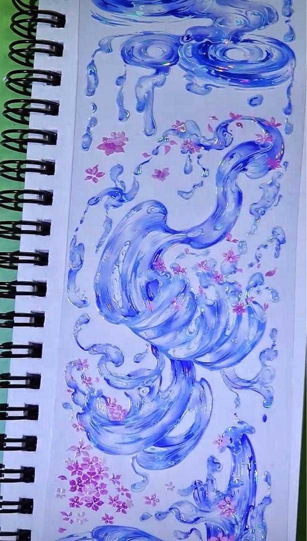 【9423】海外　3/5/巻　貝殻光マスキングテープ　水滴　一部半透明　装飾系