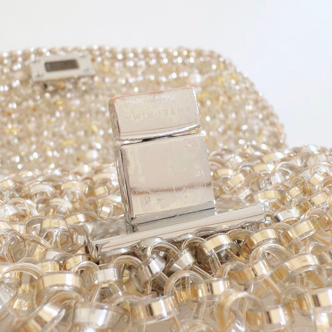 完売品　アンテプリマ　ペルラグリッター　ショルダー　ミディアム　シルバーゴールド