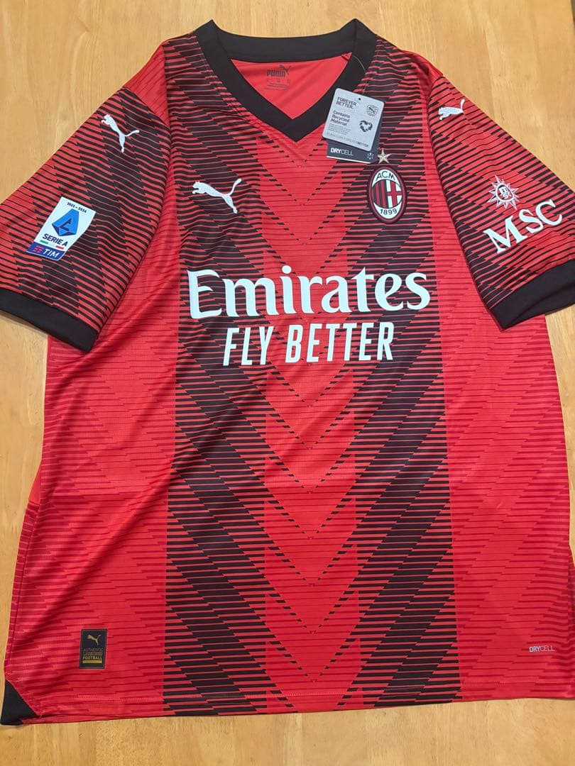 特価 正規品 新品 ACミラン 23/24 リーグ仕様 ラインデルス XL