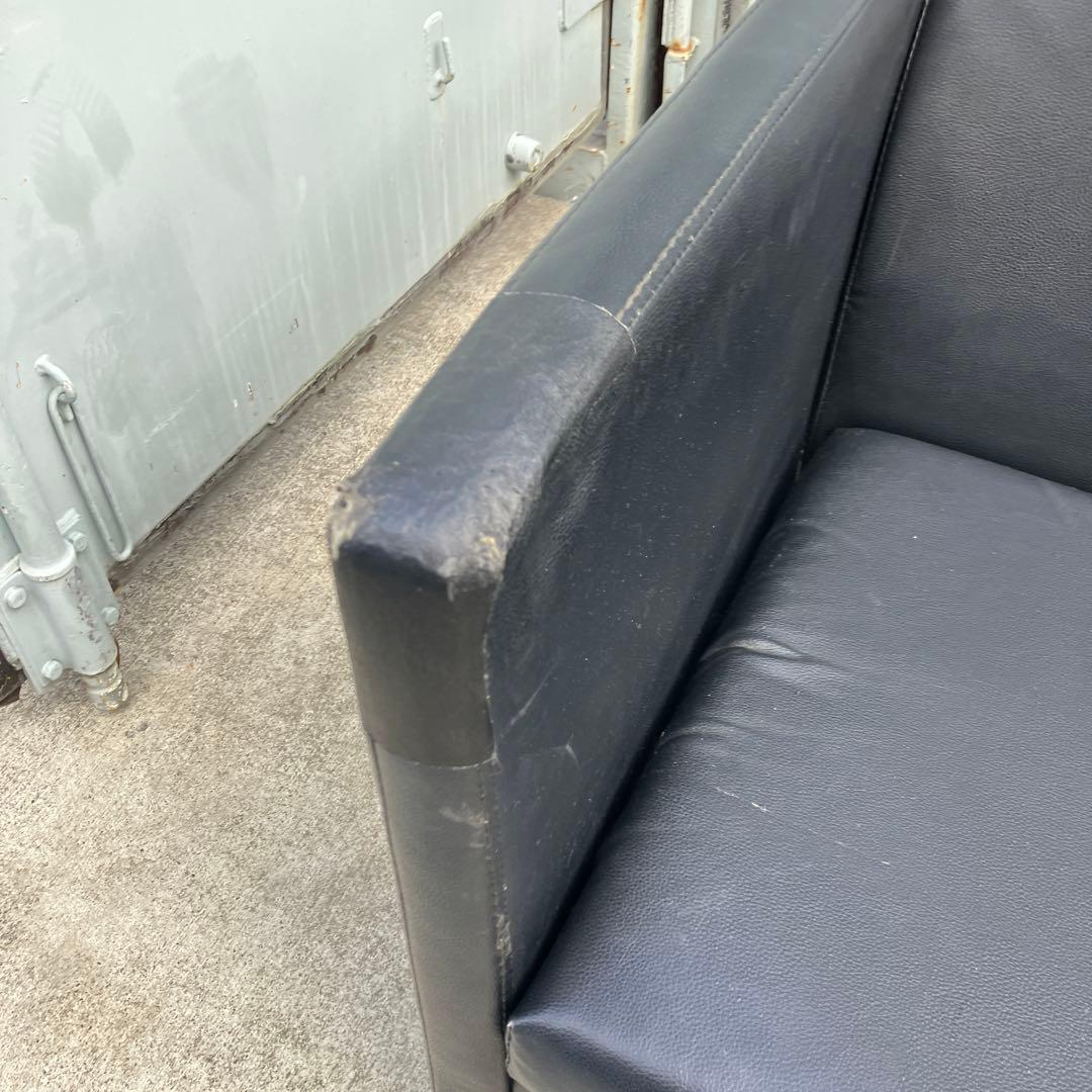 北欧レトロ アイアンフレーム ボックスソファー アームチェア 一人掛けソファー