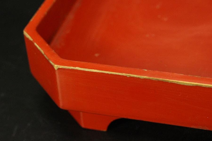 中国美術 色絵 女人紋 筆架 香合 六件 朱塗盆 文房四宝 まとめて(A726)