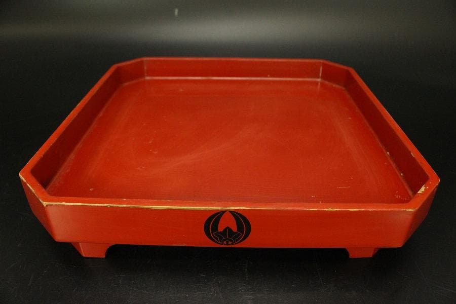 中国美術 色絵 女人紋 筆架 香合 六件 朱塗盆 文房四宝 まとめて(A726)