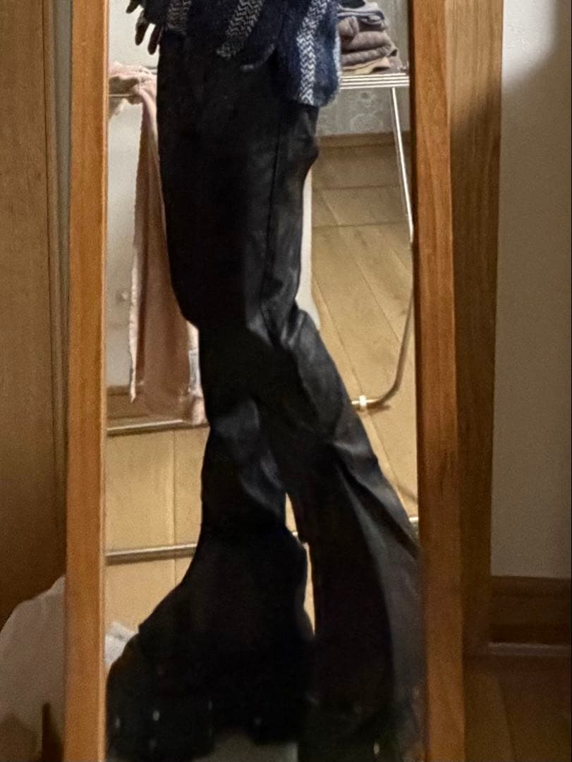 【archive】00sコーティングデニムパンツ ダークウェア エディ期 y2k