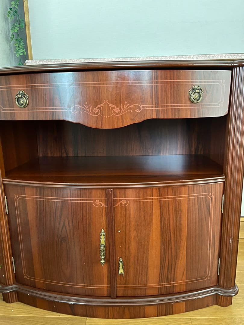 木製テレビボード ヴィンテージ輸入家具キャビ ネット レトロ アンティーク送料込