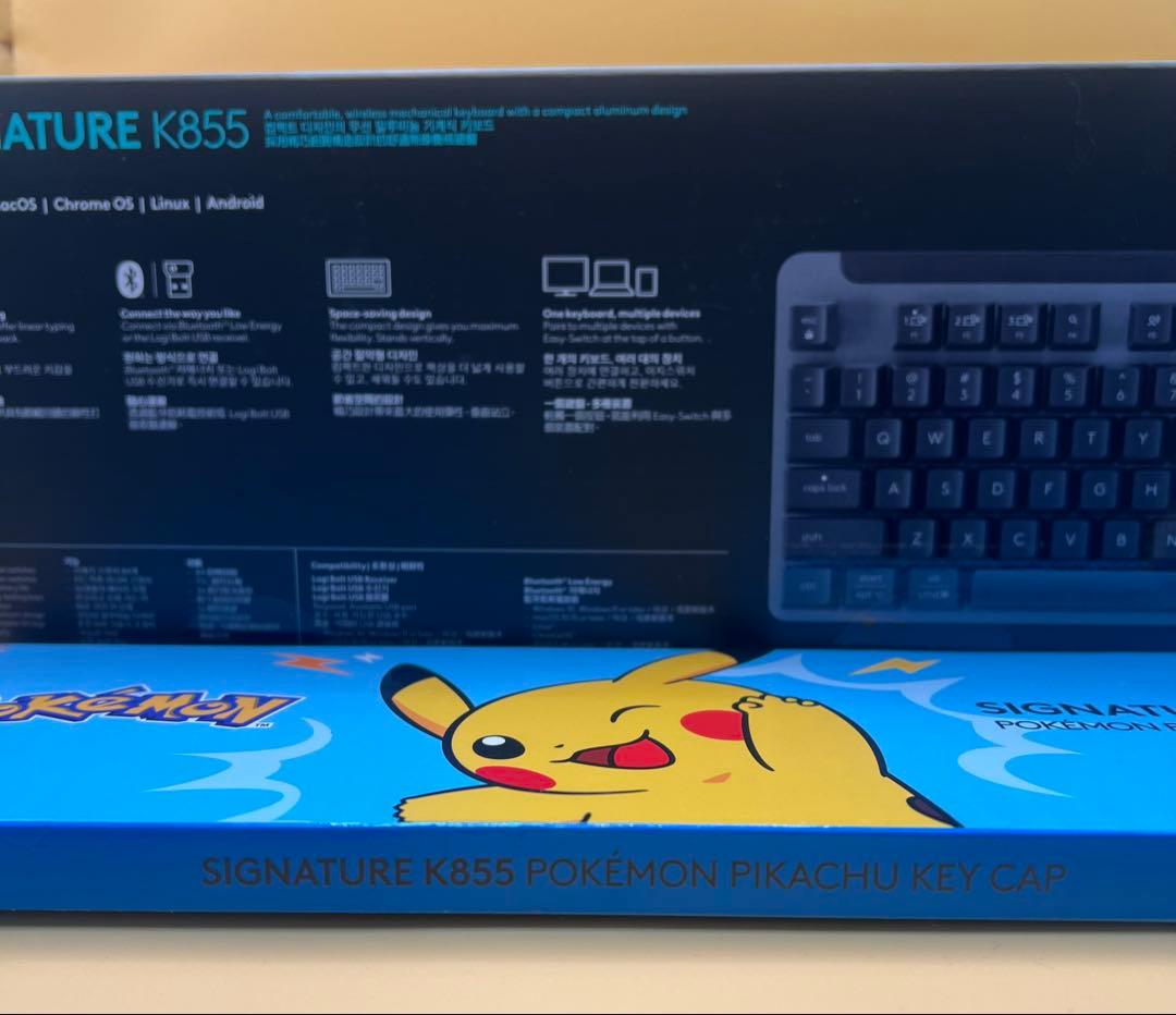 韓国限定 Logitech×ポケモン K855 無線キーボード ピカチュウ 新品