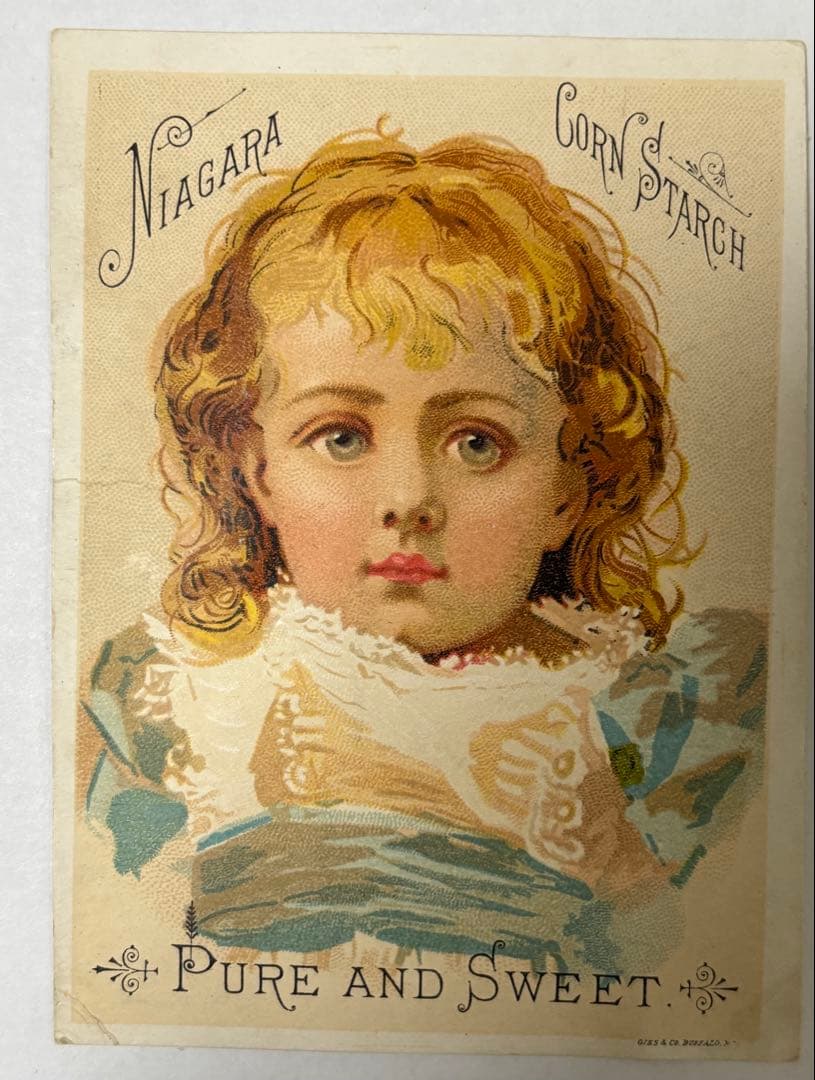 アンティーク　クロモカード4枚セット　ナイアガラコーンスターチ社