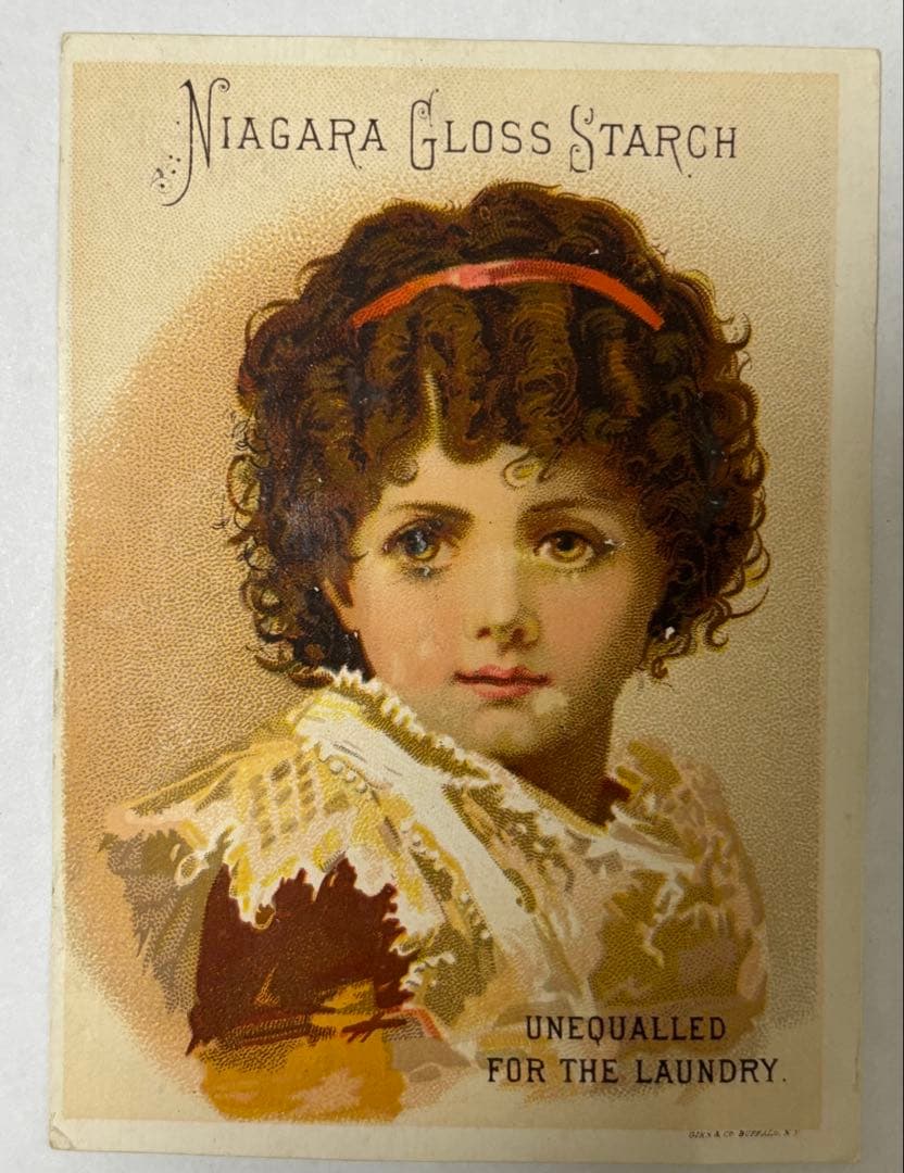 アンティーク　クロモカード4枚セット　ナイアガラコーンスターチ社