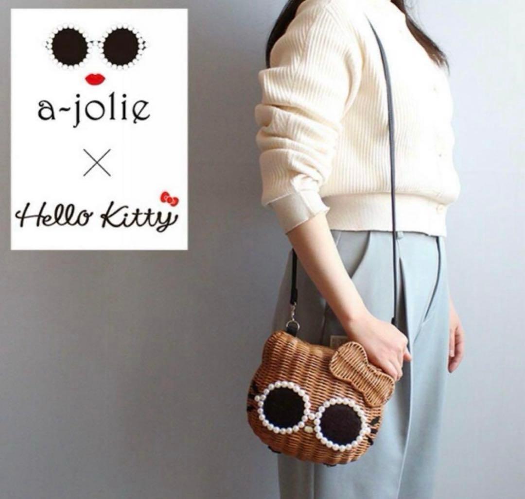 完売品 日焼けキティ a-jolie × Hello Kitty かごバッグ