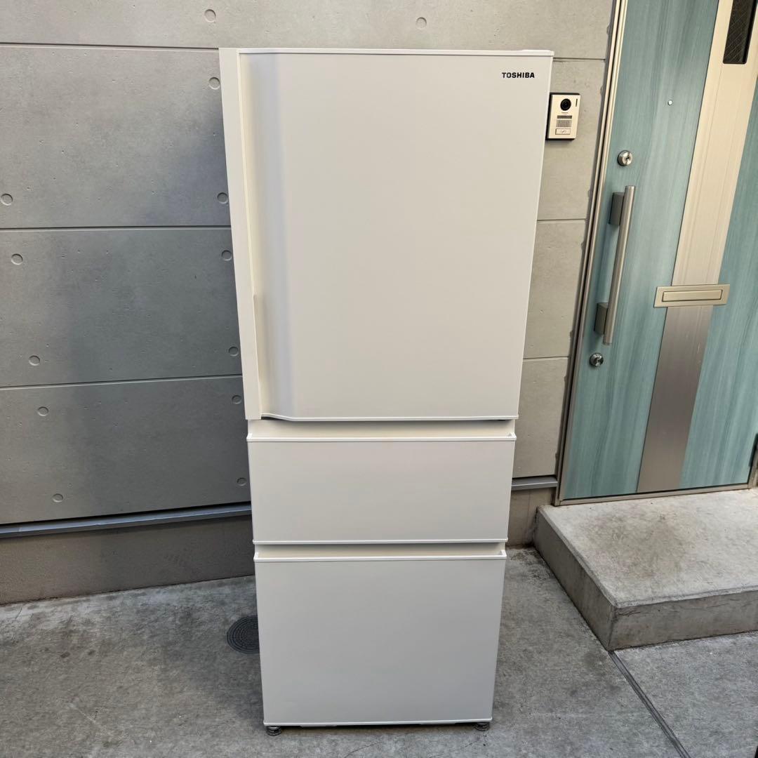 253⭐️2024年製美品★東芝　冷蔵庫　大型　3ドア　自動製氷　ホワイト