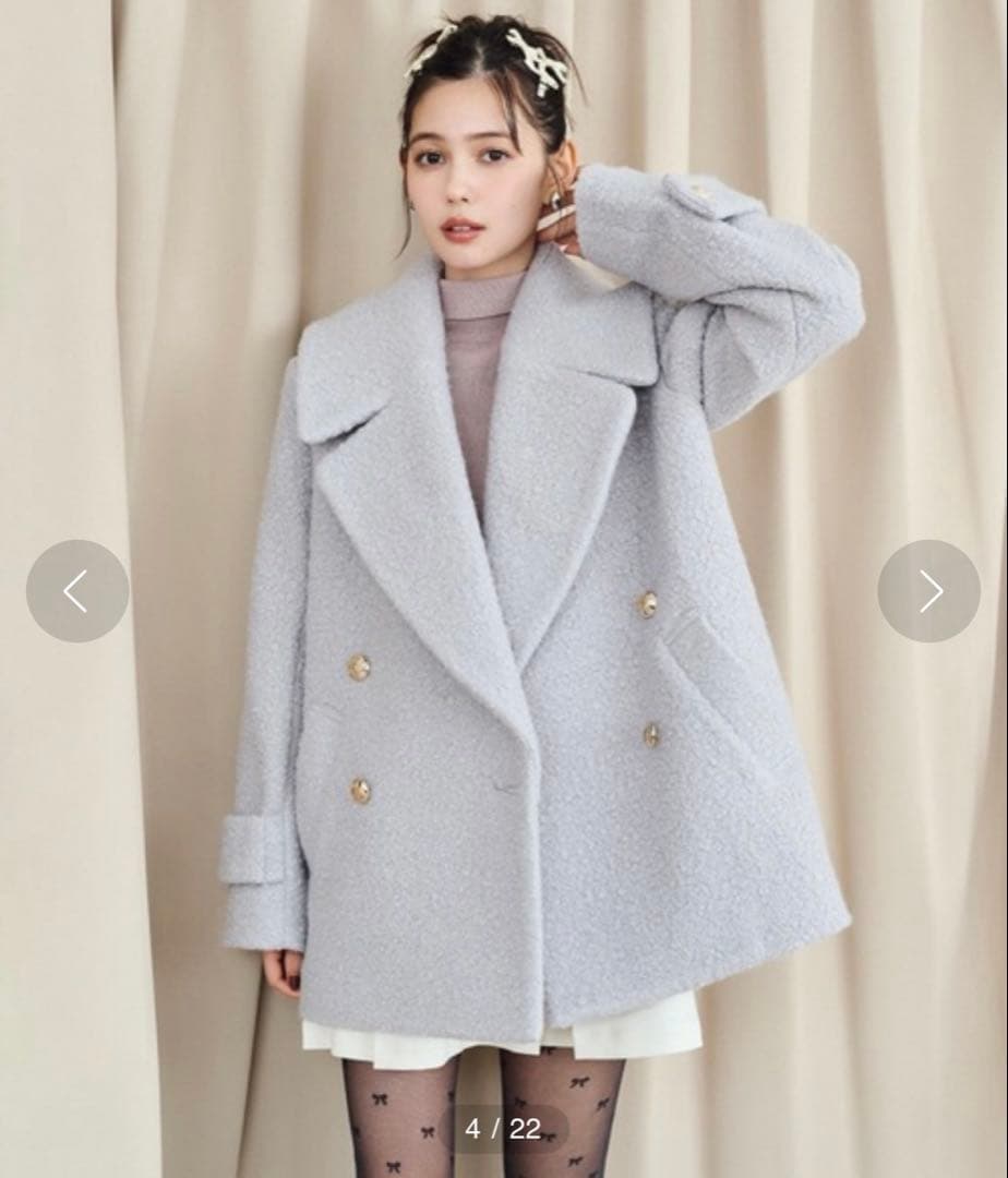 美品 REDYAZEL ボアダブルミドルコート