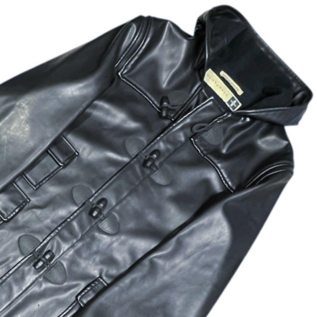希少レザーGloverall グローバーオールロングダッフルコート 英国製46