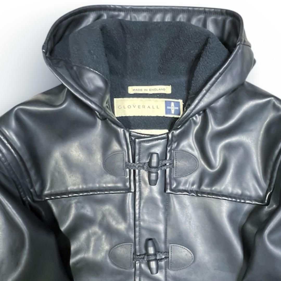 希少レザーGloverall グローバーオールロングダッフルコート 英国製46