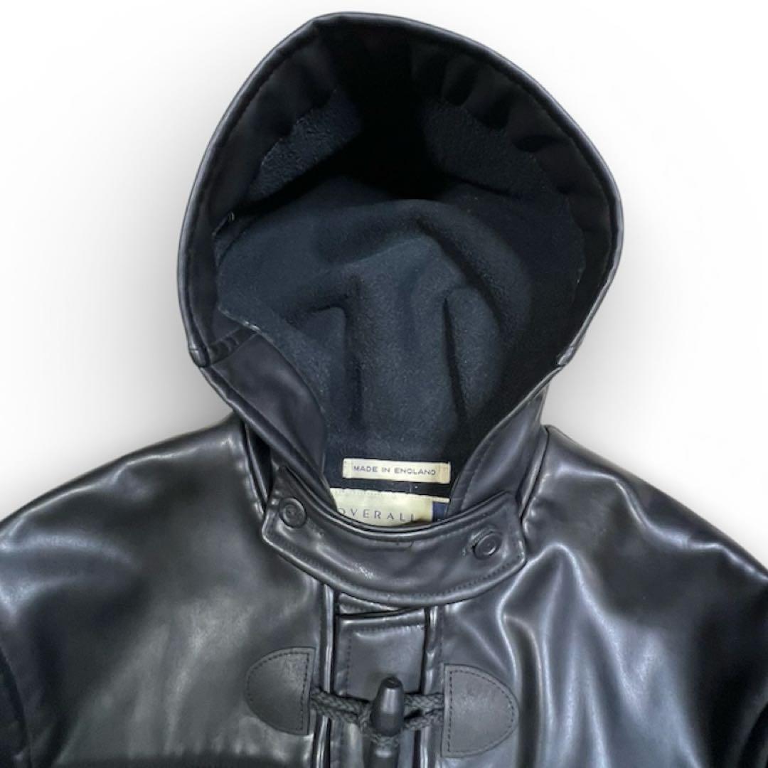 希少レザーGloverall グローバーオールロングダッフルコート 英国製46