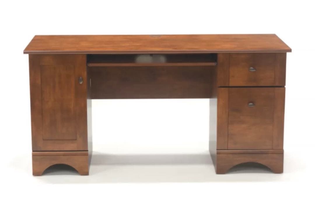 木製 パソコンデスク 机　引き出し、収納付き