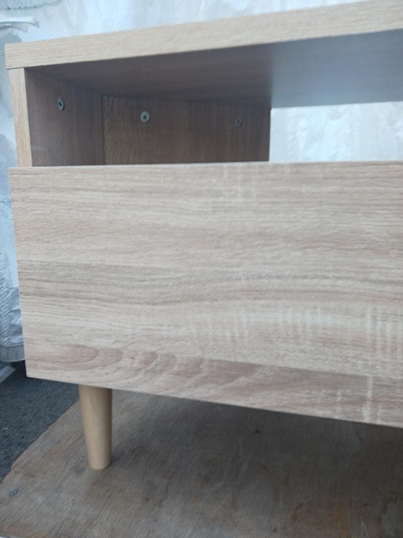 ナチュラルウッド テレビ台 超美品 二段収納付！幅80cm