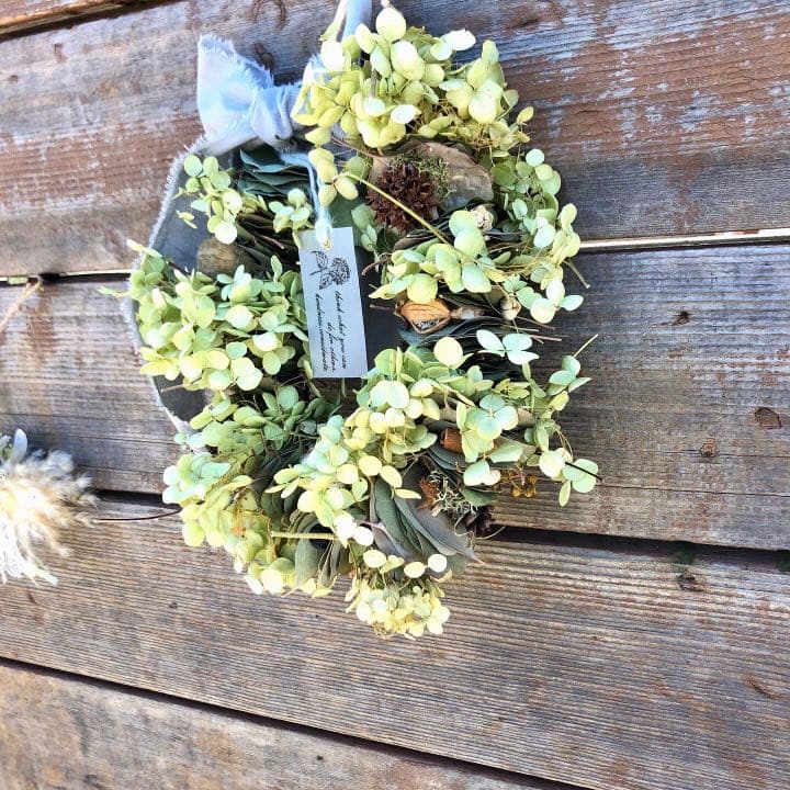 ユーカリ紫陽花ガーランド
