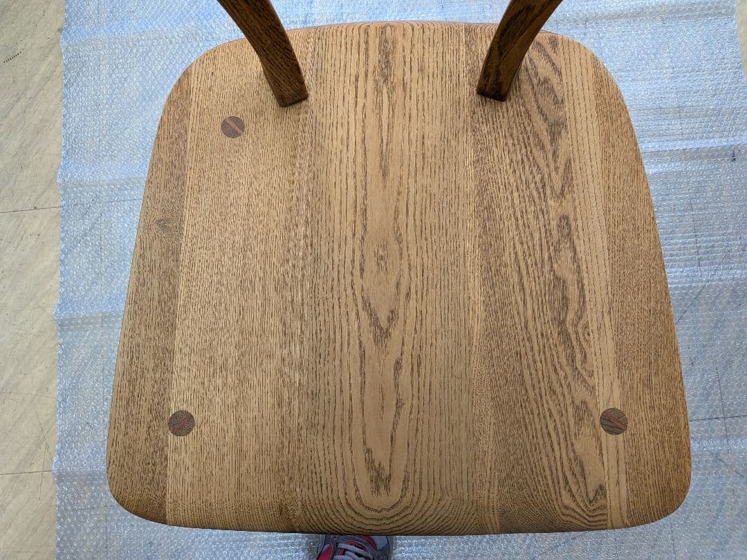 ダイニングチェア 2脚セット タモ無垢 食堂椅子 木製